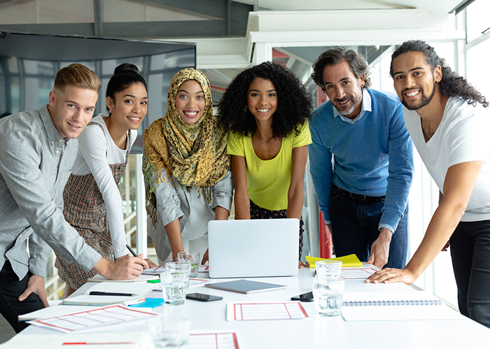 Group of young businesspeople